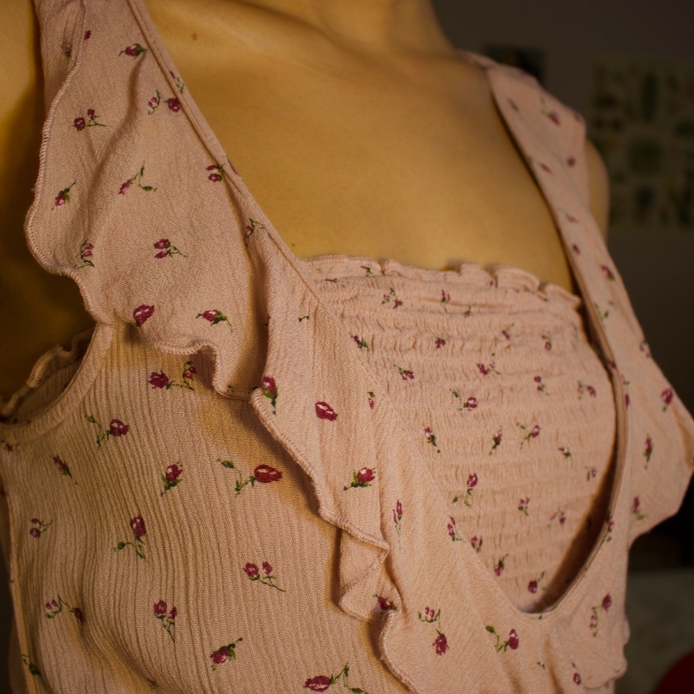 Cherry Print Pink Top